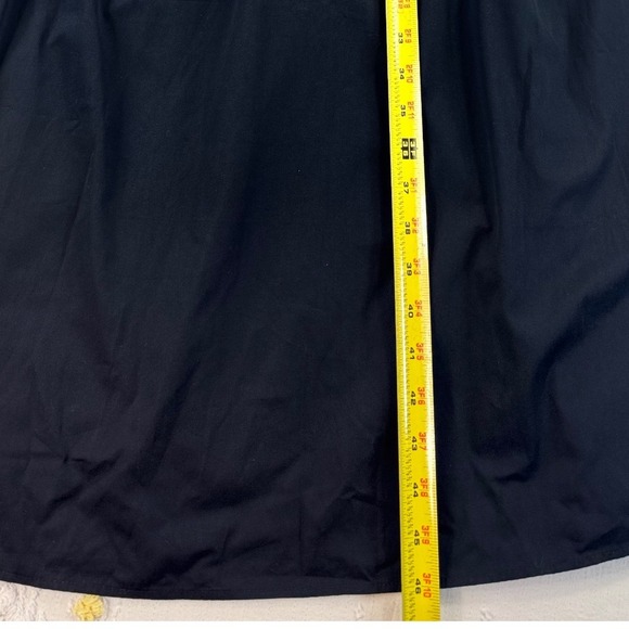 SPANX Black Jersey Bodice Square‎ Neck Midi Dress Comfort Fit Size L - Picture 3 of 13